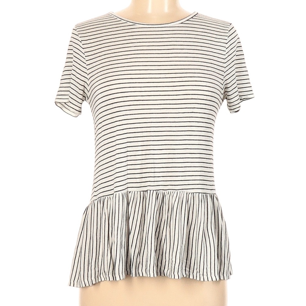Live In The Moment | Black & White Striped Babydoll Top